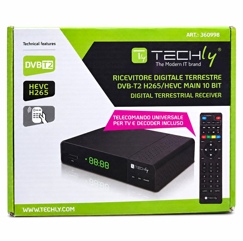 Techly dvb receiver - techly, dvb-t2